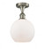 Athens - 1 Light - 8 inch - Brushed Satin Nickel - Semi-Flush Mount (3442|516-1C-SN-G121-8-LED)