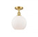 Athens - 1 Light - 8 inch - Satin Gold - Semi-Flush Mount (3442|516-1C-SG-G121-8)
