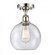 Athens - 1 Light - 8 inch - Polished Nickel - Semi-Flush Mount (3442|516-1C-PN-G124-8-LED)