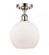 Athens - 1 Light - 8 inch - Polished Nickel - Semi-Flush Mount (3442|516-1C-PN-G121-8)