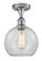 Athens - 1 Light - 8 inch - Polished Chrome - Semi-Flush Mount (3442|516-1C-PC-G122-8-LED)