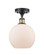 Athens - 1 Light - 8 inch - Black Antique Brass - Semi-Flush Mount (3442|516-1C-BAB-G121-8-LED)