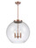 Athens - 3 Light - 18 inch - Antique Copper - Stem hung - Pendant (3442|221-3S-AC-G124-18)