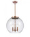 Athens - 3 Light - 16 inch - Antique Copper - Cord hung - Pendant (3442|221-3S-AC-G124-16)