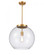 Athens - 1 Light - 16 inch - Satin Gold - Stem Hung - Pendant (3442|221-1S-SG-G124-16)