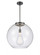 Athens - 1 Light - 18 inch - Matte Black - Stem Hung - Pendant (3442|221-1S-BK-G122-18-LED)