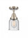 Bell - 1 Light - 5 inch - Brushed Satin Nickel - Semi-Flush Mount (3442|447-1C-SN-G54)