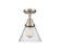 Cone - 1 Light - 8 inch - Brushed Satin Nickel - Semi-Flush Mount (3442|447-1C-SN-G44)