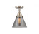 Cone - 1 Light - 8 inch - Brushed Satin Nickel - Semi-Flush Mount (3442|447-1C-SN-G43)