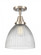 Seneca Falls - 1 Light - 10 inch - Brushed Satin Nickel - Semi-Flush Mount (3442|447-1C-SN-G222-LED)