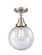 Beacon - 1 Light - 8 inch - Brushed Satin Nickel - Semi-Flush Mount (3442|447-1C-SN-G204-8-LED)