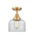 Bell - 1 Light - 8 inch - Satin Gold - Semi-Flush Mount (3442|447-1C-SG-G72-LED)