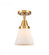 Cone - 1 Light - 6 inch - Satin Gold - Semi-Flush Mount (3442|447-1C-SG-G61)