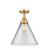 Cone - 1 Light - 12 inch - Satin Gold - Flush Mount (3442|447-1C-SG-G42-L)