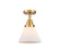 Cone - 1 Light - 8 inch - Satin Gold - Semi-Flush Mount (3442|447-1C-SG-G41-LED)
