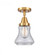 Bellmont - 1 Light - 6 inch - Satin Gold - Semi-Flush Mount (3442|447-1C-SG-G194)