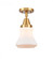 Bellmont - 1 Light - 6 inch - Satin Gold - Semi-Flush Mount (3442|447-1C-SG-G191-LED)