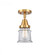 Canton - 1 Light - 6 inch - Satin Gold - Semi-Flush Mount (3442|447-1C-SG-G182S-LED)