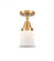 Canton - 1 Light - 6 inch - Satin Gold - Semi-Flush Mount (3442|447-1C-SG-G181S)