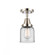 Bell - 1 Light - 5 inch - Polished Nickel - Semi-Flush Mount (3442|447-1C-PN-G52-LED)