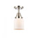Bell - 1 Light - 5 inch - Polished Nickel - Semi-Flush Mount (3442|447-1C-PN-G51)