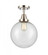 Beacon - 1 Light - 10 inch - Polished Nickel - Semi-Flush Mount (3442|447-1C-PN-G204-10-LED)