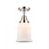 Canton - 1 Light - 6 inch - Polished Nickel - Semi-Flush Mount (3442|447-1C-PN-G181-LED)