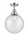 Beacon - 1 Light - 10 inch - Polished Chrome - Semi-Flush Mount (3442|447-1C-PC-G204-10-LED)