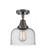 Bell - 1 Light - 8 inch - Oil Rubbed Bronze - Semi-Flush Mount (3442|447-1C-OB-G74-LED)