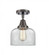 Bell - 1 Light - 8 inch - Oil Rubbed Bronze - Semi-Flush Mount (3442|447-1C-OB-G72-LED)