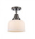 Bell - 1 Light - 8 inch - Oil Rubbed Bronze - Semi-Flush Mount (3442|447-1C-OB-G71-LED)