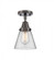 Cone - 1 Light - 6 inch - Oil Rubbed Bronze - Semi-Flush Mount (3442|447-1C-OB-G62)