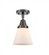 Cone - 1 Light - 6 inch - Oil Rubbed Bronze - Semi-Flush Mount (3442|447-1C-OB-G61-LED)