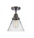 Cone - 1 Light - 8 inch - Oil Rubbed Bronze - Semi-Flush Mount (3442|447-1C-OB-G42)