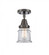 Canton - 1 Light - 6 inch - Oil Rubbed Bronze - Semi-Flush Mount (3442|447-1C-OB-G182S)