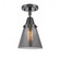 Cone - 1 Light - 6 inch - Matte Black - Semi-Flush Mount (3442|447-1C-BK-G63)