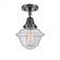 Oxford - 1 Light - 8 inch - Matte Black - Semi-Flush Mount (3442|447-1C-BK-G534)
