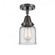 Bell - 1 Light - 5 inch - Matte Black - Semi-Flush Mount (3442|447-1C-BK-G52-LED)