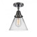 Cone - 1 Light - 8 inch - Matte Black - Semi-Flush Mount (3442|447-1C-BK-G42)