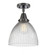 Seneca Falls - 1 Light - 10 inch - Matte Black - Semi-Flush Mount (3442|447-1C-BK-G222-LED)