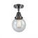 Beacon - 1 Light - 6 inch - Matte Black - Semi-Flush Mount (3442|447-1C-BK-G204-6)