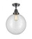 Beacon - 1 Light - 12 inch - Matte Black - Semi-Flush Mount (3442|447-1C-BK-G202-12)