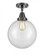 Beacon - 1 Light - 10 inch - Matte Black - Semi-Flush Mount (3442|447-1C-BK-G202-10)