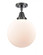 Beacon - 1 Light - 10 inch - Matte Black - Semi-Flush Mount (3442|447-1C-BK-G201-10)