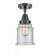 Canton - 1 Light - 6 inch - Matte Black - Semi-Flush Mount (3442|447-1C-BK-G184)
