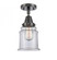 Canton - 1 Light - 6 inch - Matte Black - Semi-Flush Mount (3442|447-1C-BK-G182-LED)