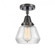 Fulton - 1 Light - 7 inch - Matte Black - Semi-Flush Mount (3442|447-1C-BK-G172)
