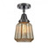 Chatham - 1 Light - 7 inch - Matte Black - Semi-Flush Mount (3442|447-1C-BK-G146-LED)