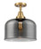 Bell - 1 Light - 12 inch - Brushed Brass - Semi-Flush Mount (3442|447-1C-BB-G73-L)