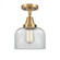 Bell - 1 Light - 8 inch - Brushed Brass - Semi-Flush Mount (3442|447-1C-BB-G72)